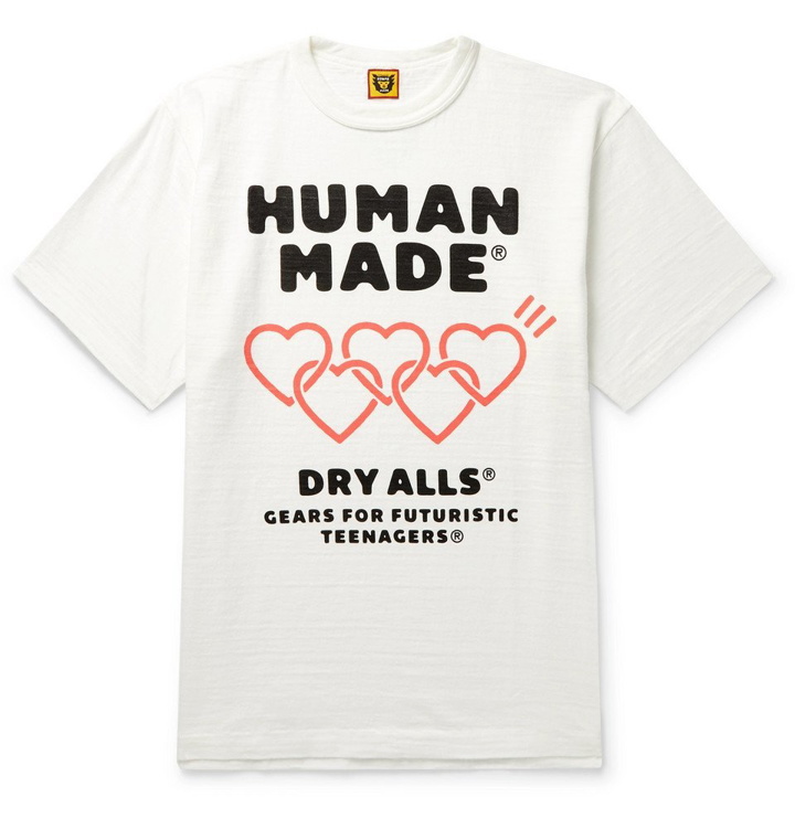 Photo: Human Made - Logo-Print Slub Cotton-Jersey T-Shirt - White