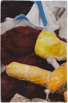 Serapis Multicolor Fishnets White Bag Scarf