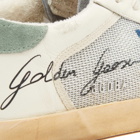 Golden Goose Men's Super-Star Signature Leather Sneakers in Silver/Beige/Grey
