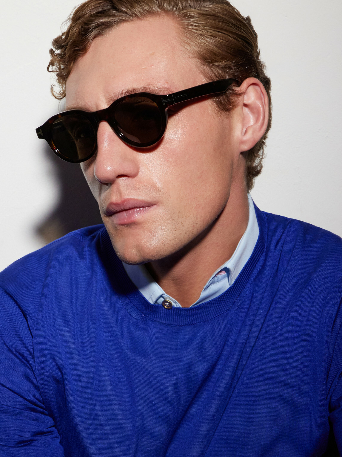 TOM FORD - Oliver 02 Round-Frame Acetate Sunglasses - Black