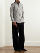 Thom Sweeney - Cutaway-Collar Cotton-Flannel Shirt - Gray