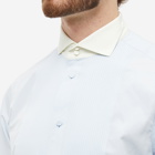 Gucci Men's Catwalk Cut Away Collar Shirt in Blue