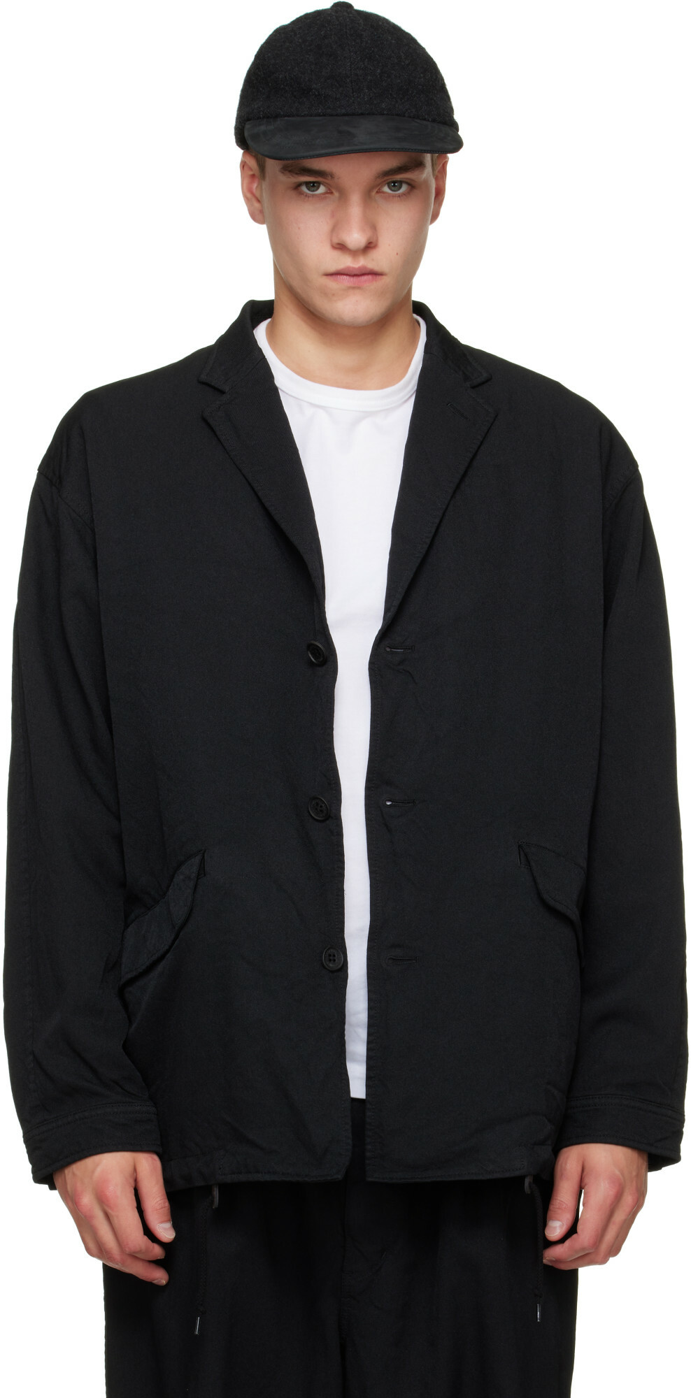 Comme des Garçons Homme Black Polyester Serge Blazer