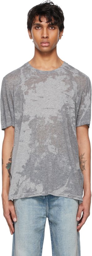 Photo: Saint Laurent Grey Shiny T-Shirt