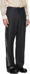 Edward Cuming Gray Twisted Tailored Trousers