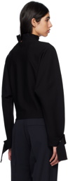 Victoria Beckham Black Ponti Turtleneck