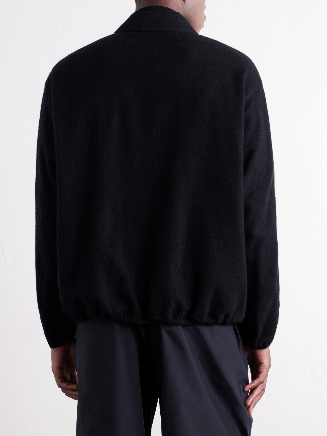 ssstein - Wool and Cashmere-Blend Fleece Jacket - Black