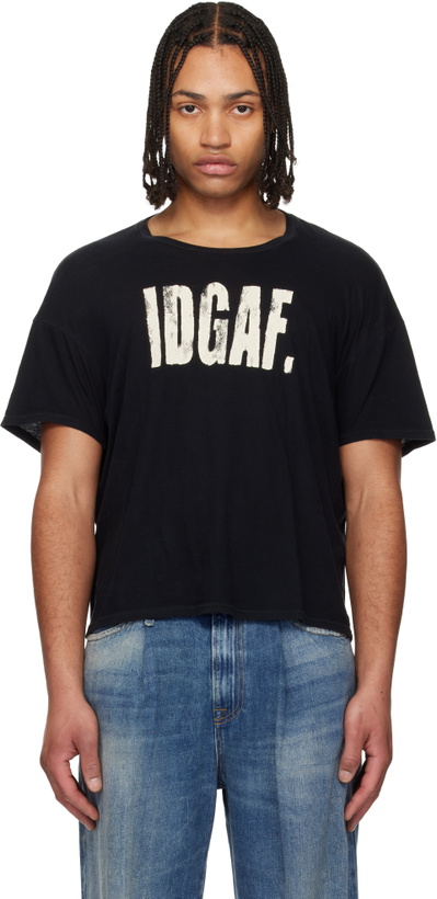 Photo: R13 Black 'I Don't Give A F' Relaxed T-shirt