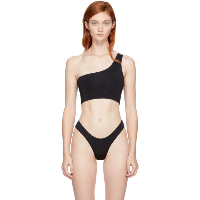Myraswim Black Ford Single-Shoulder Bikini Top