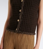 Jardin des Orangers Waffle-knit wool and cashmere sweater vest