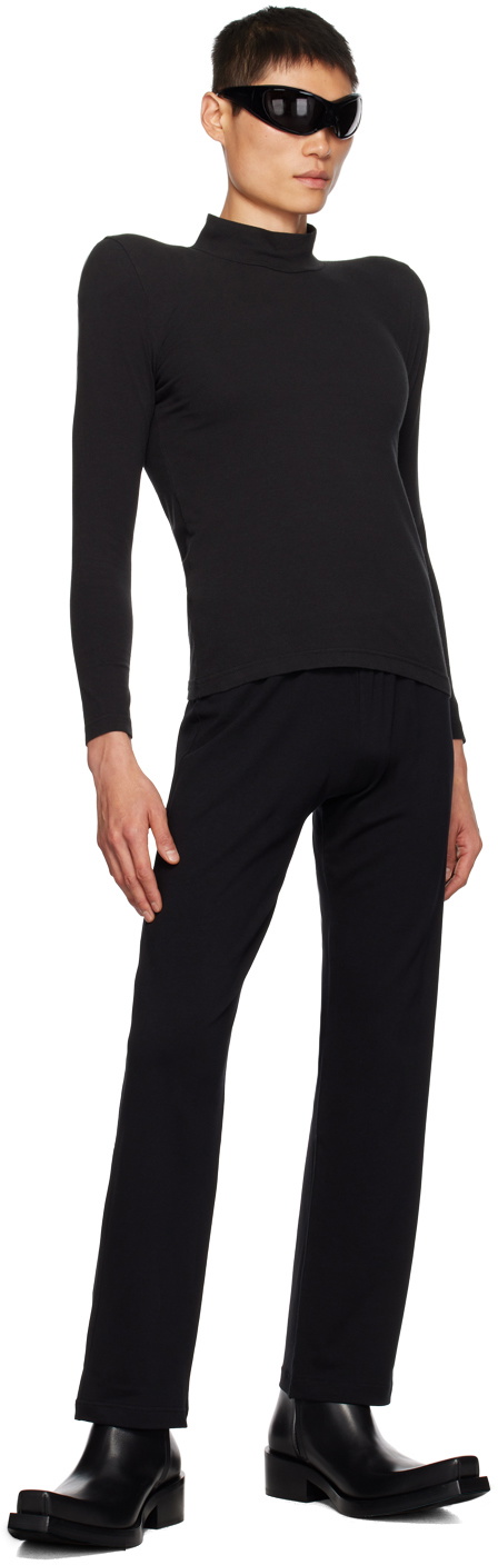 Balenciaga Black Round Shoulder Turtleneck