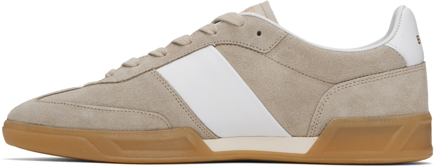 BOSS Taupe & White Suede Sneakers BOSS