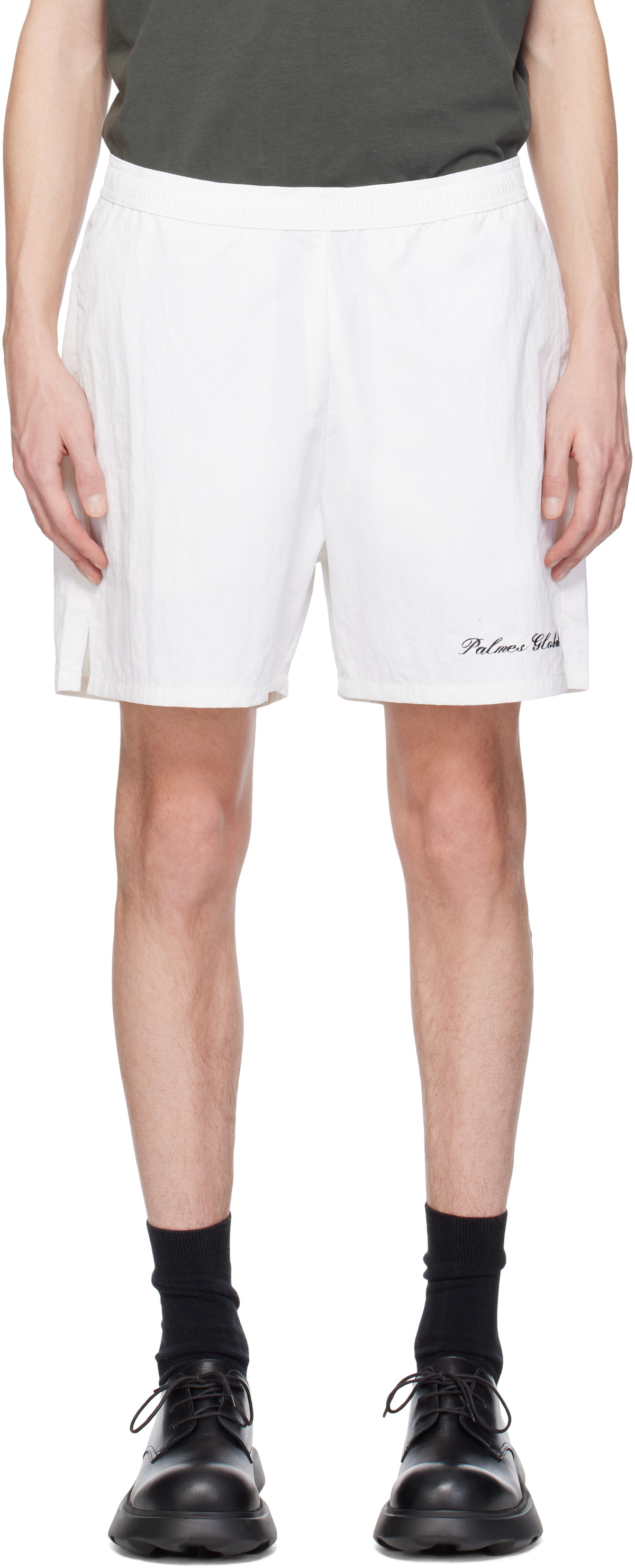 Palmes White Global Tennis Shorts