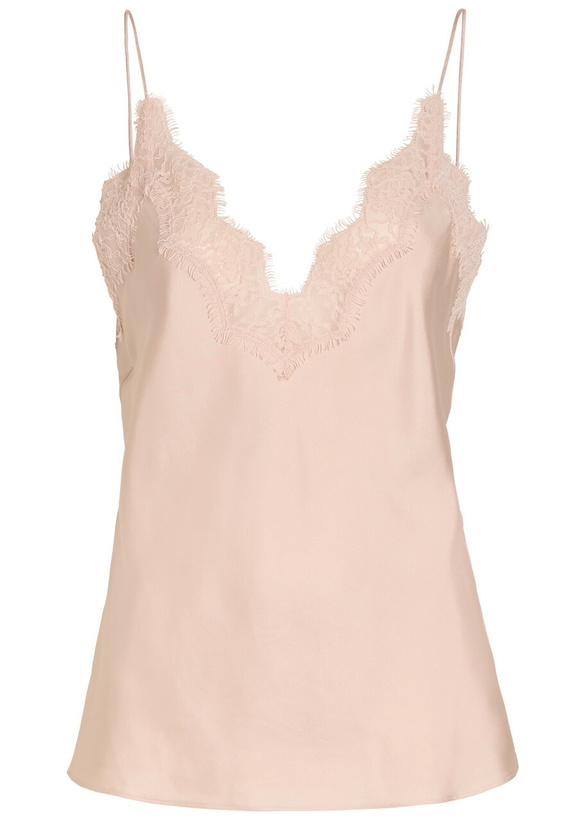 Photo: Rohe Lace-trim Silk Camisole top Rose