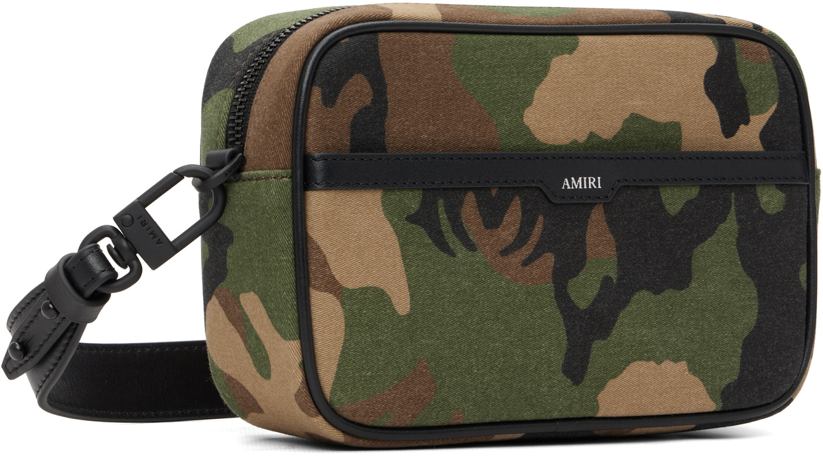 AMIRI Khaki MA Camo Camera Bag