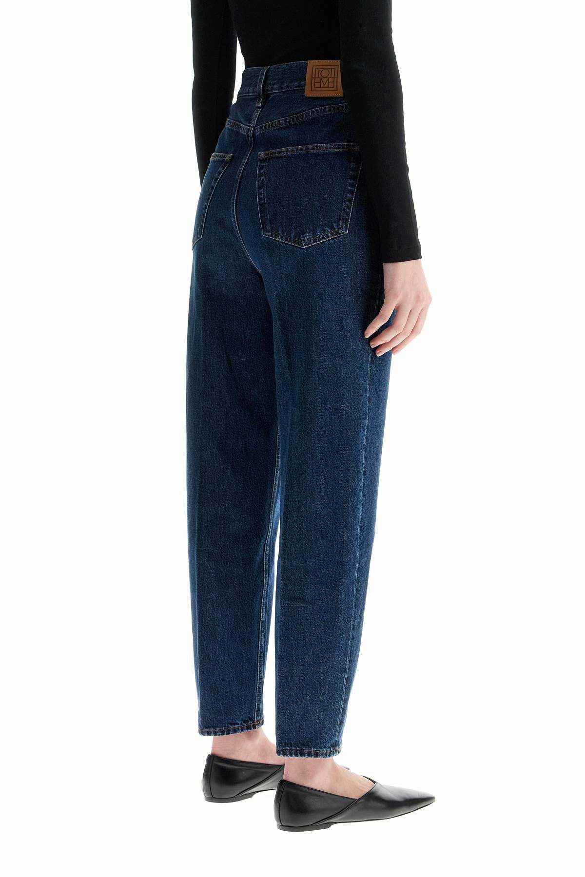 SS25【TOTEME】Dark Blue Organic Cotton Tapered Jeans Totême Tapered Leg Denim Dark Blue – Neighbour