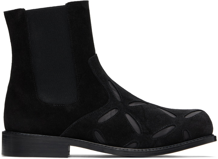 Photo: Stefan Cooke Black Slashed Chelsea Boots