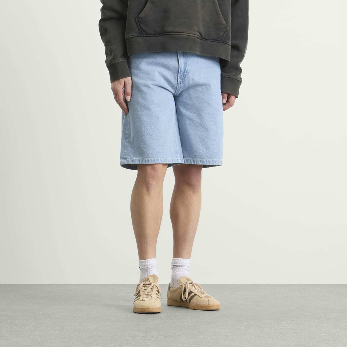 Stan Ray Men's Wide 5 Denim Shorts in Ice Stone Denim