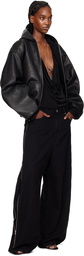 LU'U DAN Black Side Zip Jeans