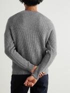 Incotex - Zanone Ribbed Virgin Wool Sweater - Gray