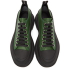 Alexander McQueen Green Leather Tread Slick Sneakers