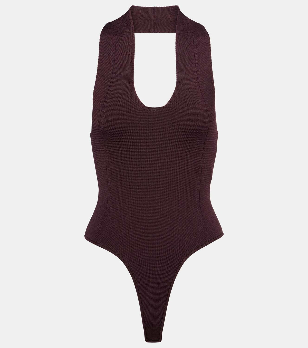 Khaite Toto knitted open-back bodysuit