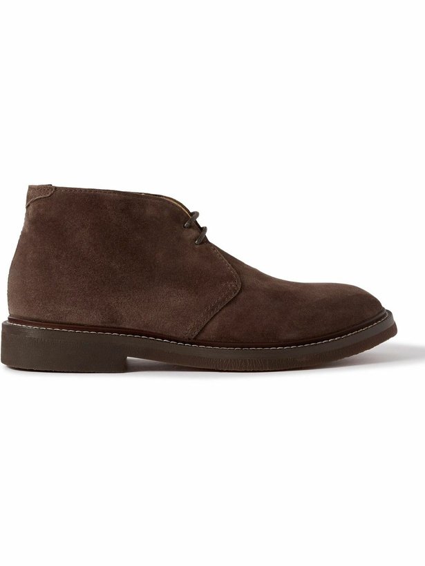 Photo: Brunello Cucinelli - Suede Chukka Boots - Brown