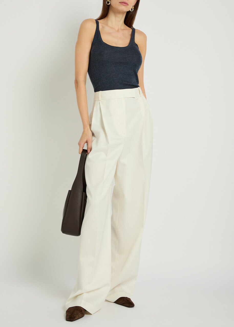 Gabriela Hearst Cinxia Cashmere and Silk-blend Tank Denim