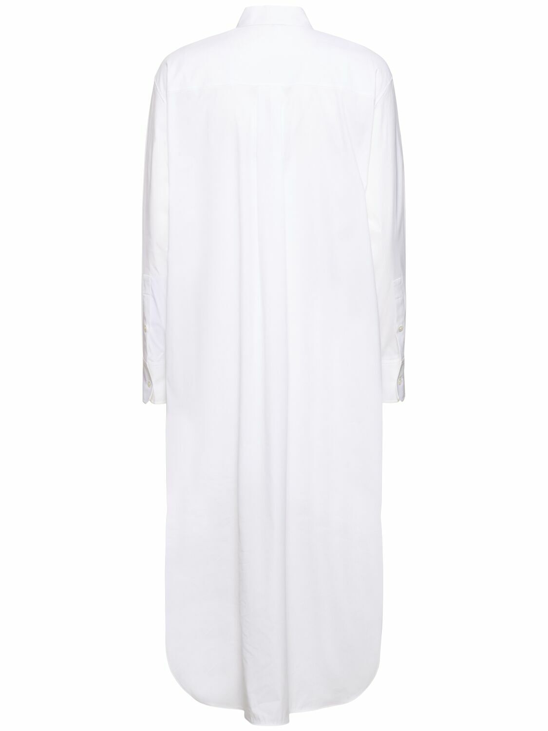 THEORY Cotton Blend Poplin Midi Shirt Dress Theory