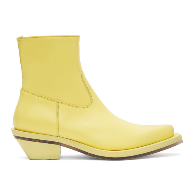 ION Yellow Pointed Boots