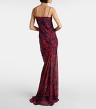 Dries Van Noten Printed silk georgette maxi dress