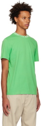 Moncler Green Garment-Washed T-Shirt