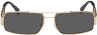 Versace Black & Gold Greca Sunglasses