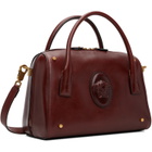 Versace Brown Roomy Leather Boston Bag