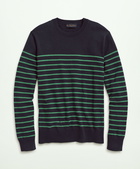 Brooks Brothers Men's Mariner Stripe Crewneck Sweater | Navy/Green