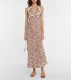 Rixo Sabrina floral halterneck midi dress
