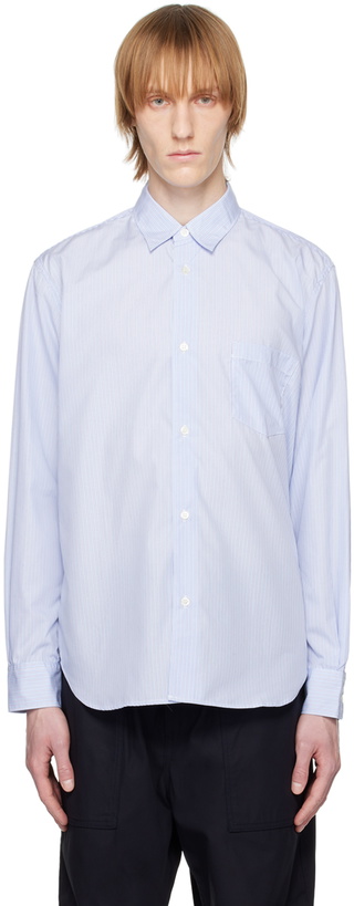 Photo: Comme des Garçons Homme Blue Printed Shirt