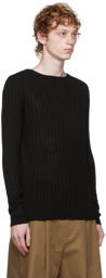 System Black Rib Jersey Sweatshirt