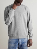 CELINE - Logo-Print Stretch-Cotton Jersey Sweatshirt - Gray