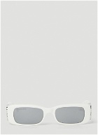 Balenciaga Dynasty Rectangle Sunglasses unisex White