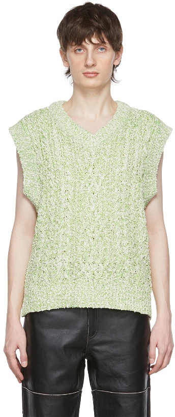 Photo: Andersson Bell Green Cotton V-Neck Vest
