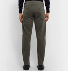 Aspesi - Slim-Fit Garment-Dyed Cotton-Blend Twill Trousers - Green