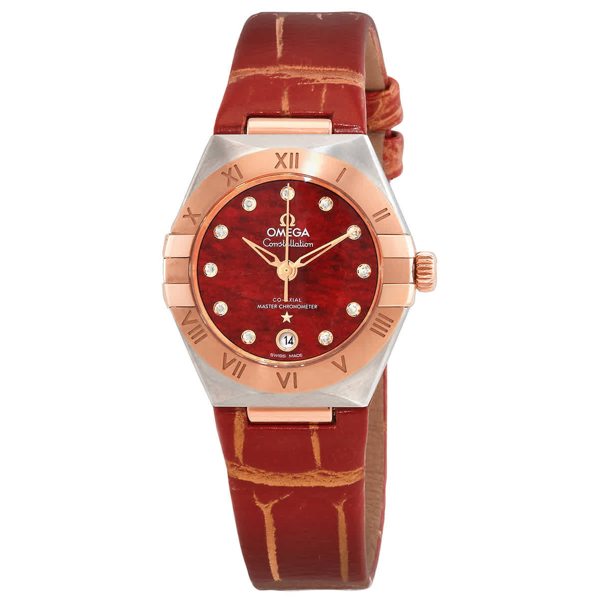 Omega Constellation Diamond Red Dial Ladies Watch 131.23.29.20.99.002