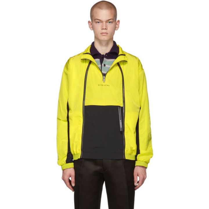 Photo: Givenchy Yellow Zippered Windbreaker Jacket