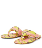 Pucci Printed leather thong sandals