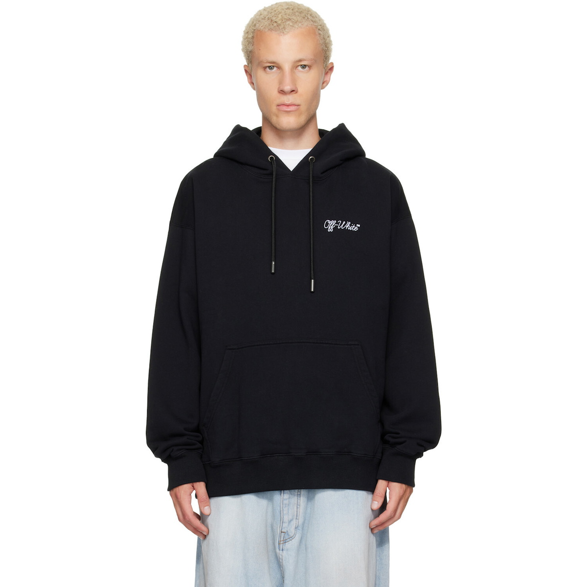 Off-White Black Script Logo Skate Hoodie