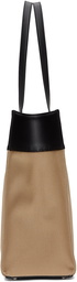 Fendi Beige & Black Canvas Shopping Tote