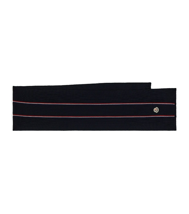Photo: Moncler Ribbed-knit wool scarf