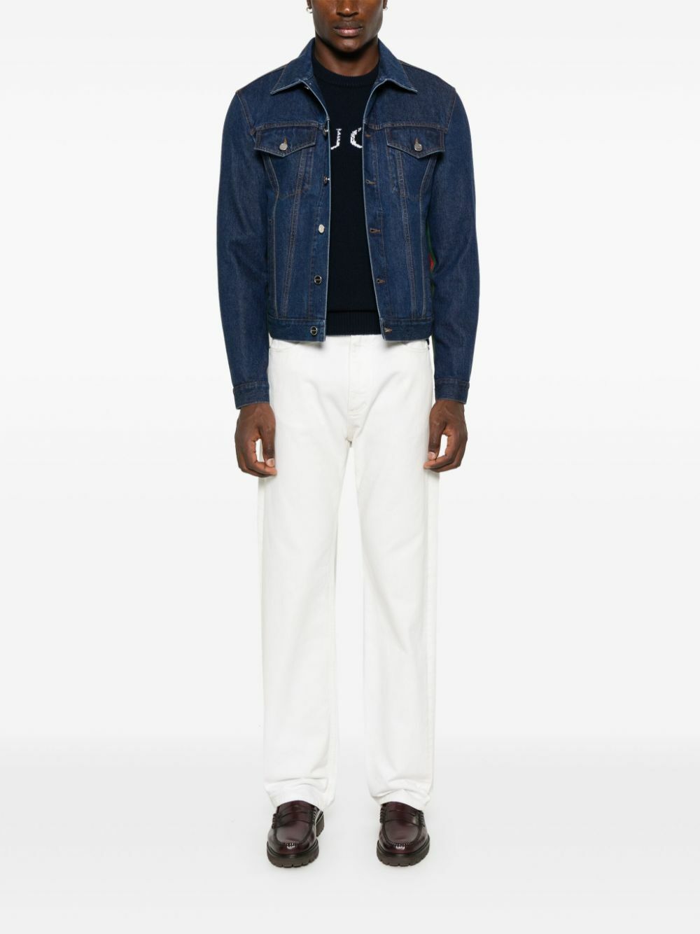 【送料&関税込】Gucci Denim Jacket Gucci Blue Embroidered Denim Jacket M | eBay