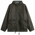 Barbour Men's Heritage+ Modified Durham Wax Jacket in Archive Olive